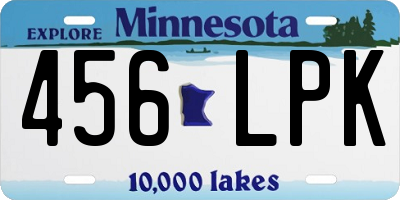 MN license plate 456LPK