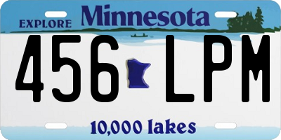 MN license plate 456LPM