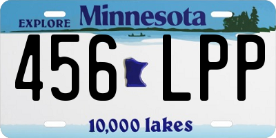 MN license plate 456LPP