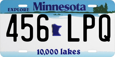 MN license plate 456LPQ