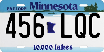 MN license plate 456LQC
