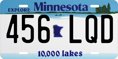 MN license plate 456LQD