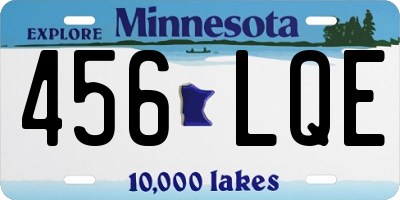 MN license plate 456LQE