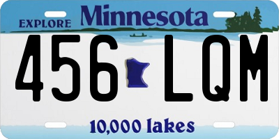 MN license plate 456LQM
