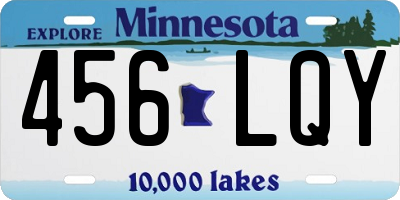 MN license plate 456LQY