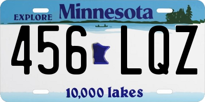 MN license plate 456LQZ