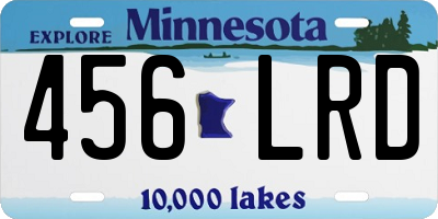 MN license plate 456LRD