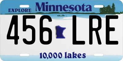 MN license plate 456LRE