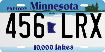 MN license plate 456LRX