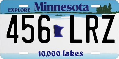 MN license plate 456LRZ