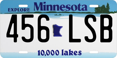 MN license plate 456LSB