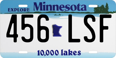 MN license plate 456LSF