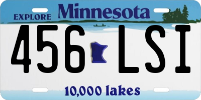 MN license plate 456LSI