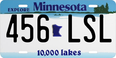 MN license plate 456LSL