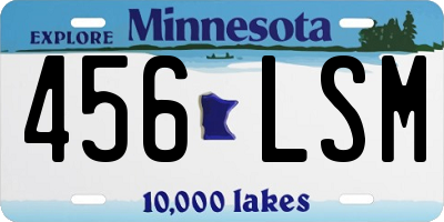 MN license plate 456LSM