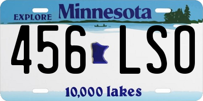 MN license plate 456LSO
