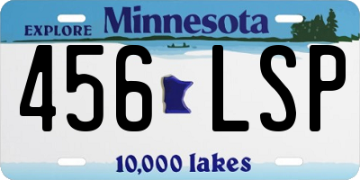 MN license plate 456LSP