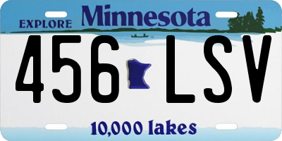 MN license plate 456LSV