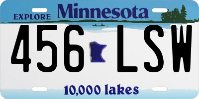 MN license plate 456LSW