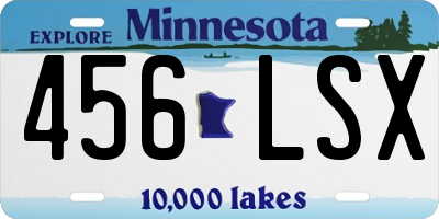 MN license plate 456LSX