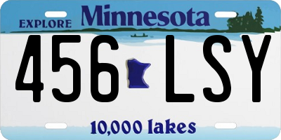 MN license plate 456LSY