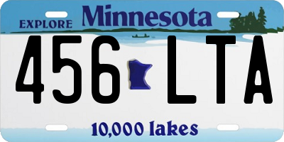 MN license plate 456LTA