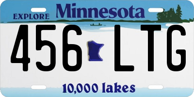 MN license plate 456LTG