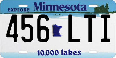 MN license plate 456LTI