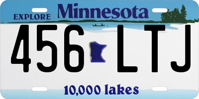 MN license plate 456LTJ