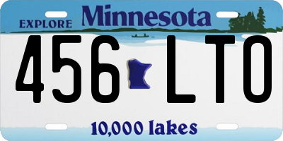MN license plate 456LTO