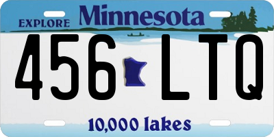 MN license plate 456LTQ