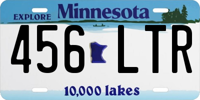MN license plate 456LTR