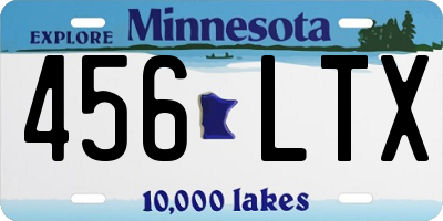 MN license plate 456LTX