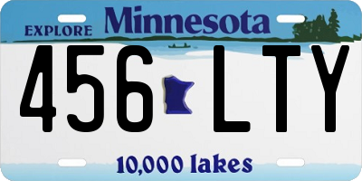 MN license plate 456LTY