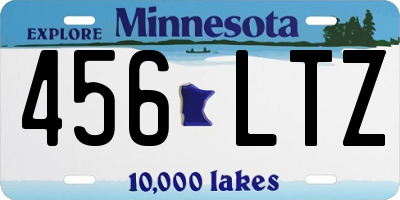 MN license plate 456LTZ