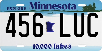 MN license plate 456LUC