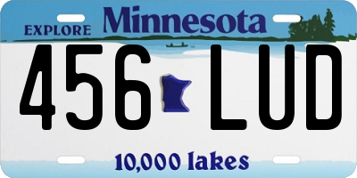MN license plate 456LUD