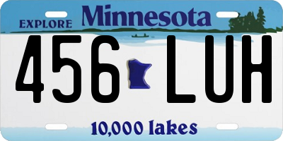 MN license plate 456LUH