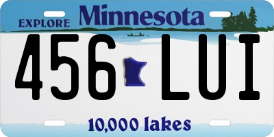 MN license plate 456LUI