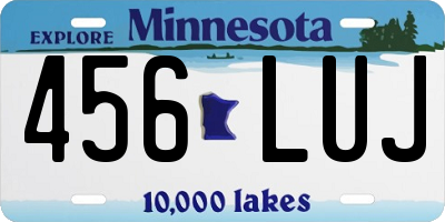 MN license plate 456LUJ
