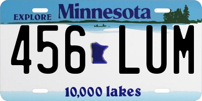 MN license plate 456LUM