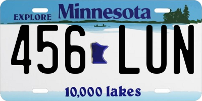 MN license plate 456LUN