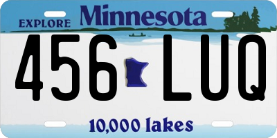 MN license plate 456LUQ