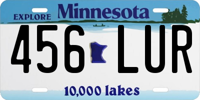 MN license plate 456LUR