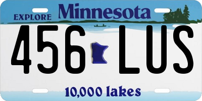 MN license plate 456LUS
