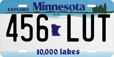 MN license plate 456LUT