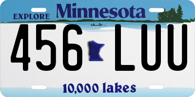 MN license plate 456LUU