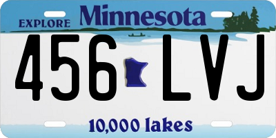 MN license plate 456LVJ