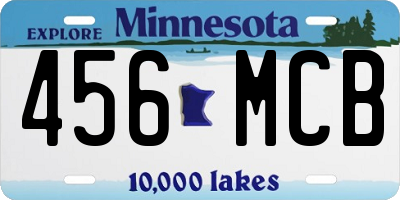 MN license plate 456MCB