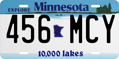 MN license plate 456MCY